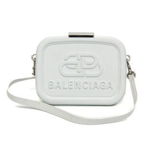 Balenciaga Logo Lunch Box Plastic White Plastic Handbag